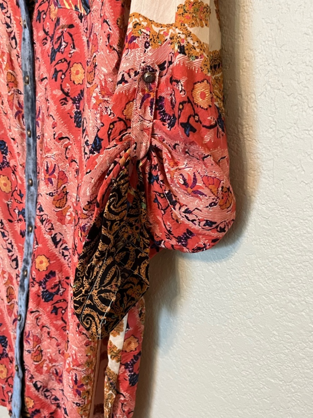 Soft Surroundings Bryn Boho Multicolor Button-Up Tunic Shirt Size 2X - Picture 8 of 16